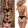 Sexy Lingerie Temptation Lace Bow Three-Piece Set