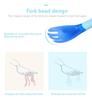 Candy Color Soft Food Feeding Infant Silicone Spoon Toddler Flatware Fork Temperature Sensing Spoon