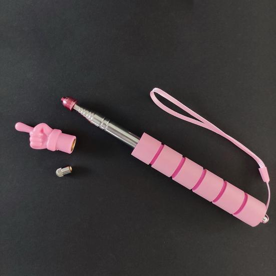1 Set Telescopic Finger Pointer Stick Convenient Stainless Steel Teachers Pointer for Classroom Home School