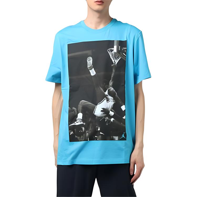 Jordan Hangtime T Shirts Mens Crew Neck Moderate Straight Fit AQ3709-433