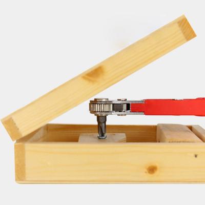 Ratschenschlüssel mit rutschfestem Griff Doppelkopfdesign Kompakt Tragbar Vorwärts Rückwärts Kreuzgelenk Flachkopfschlüssel