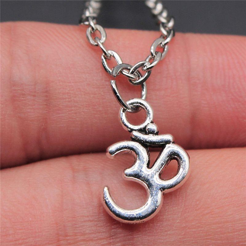 

Yoga Zen Lotus Women s European and American Popular Necklace Ancient Silver N-K1411-B10445