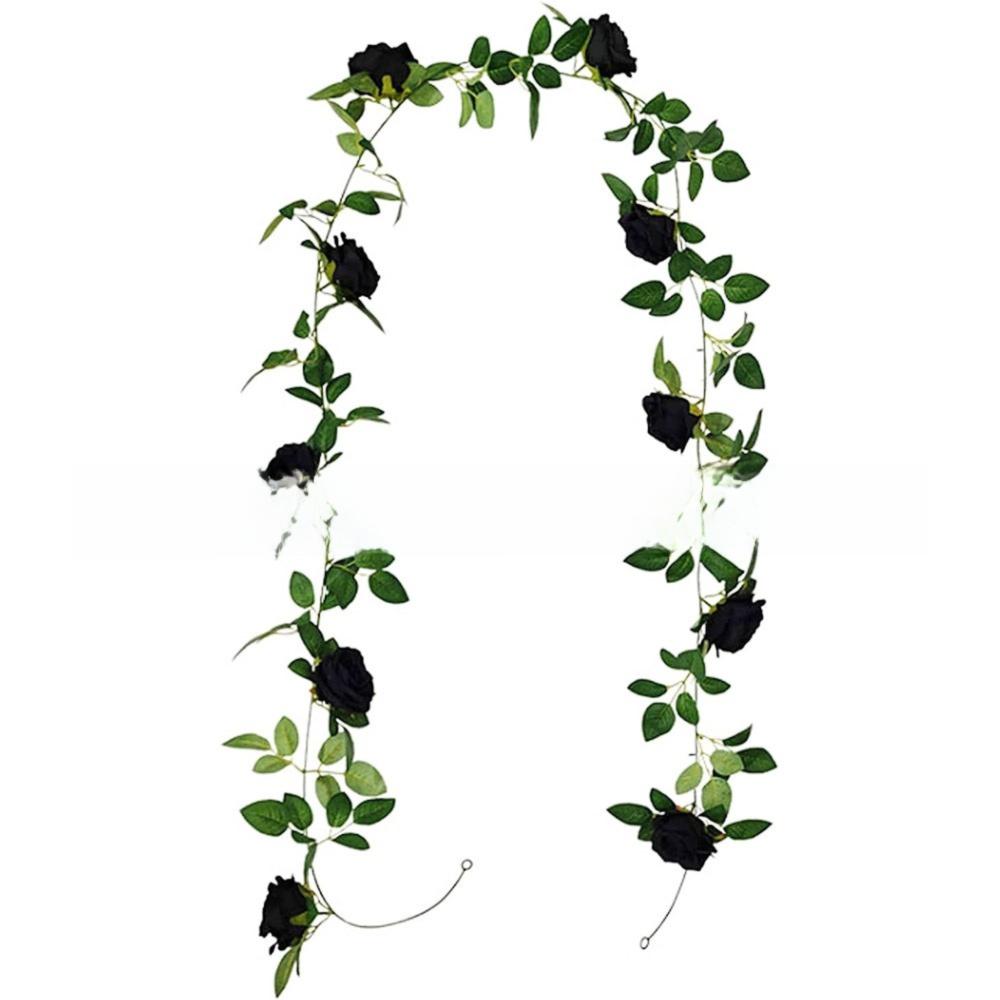 200 cm künstliche Rosenranken mit Rosenmuster, Halloween-Girlande, künstliche Blumen, Inneneinrichtung