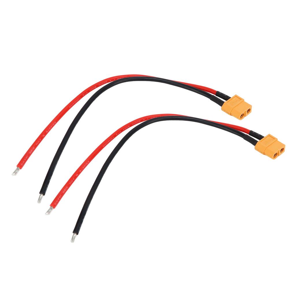 2PCS Power Adapter Cable Silicone AWM14 XT60 Male Head Fireproof Power Converter Cord for Electric Car