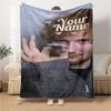 Sheeran Personalized Text Blanket Multi-purpose Customizable Blanket Soft Warm Cozy Great for Nap Picnics Bed Chair Ideal for All Seasons
