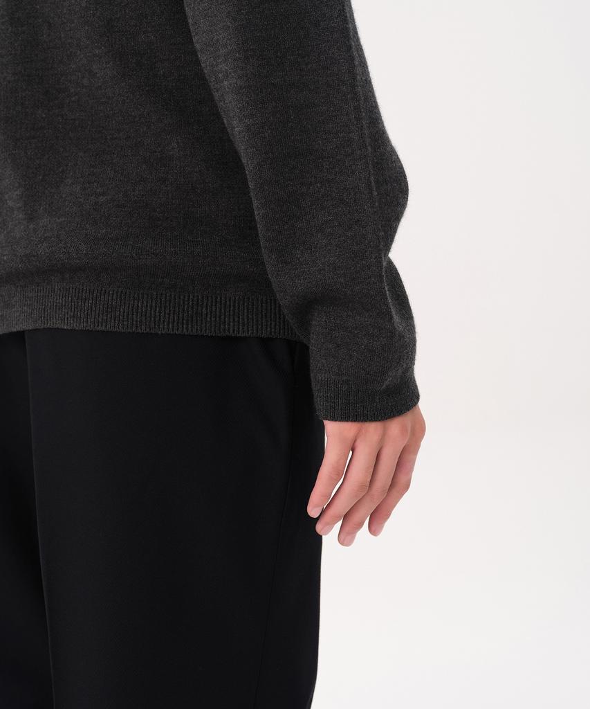 MUSINSA STANDARD Minimal Turtleneck Knit [Charcoal Gray]