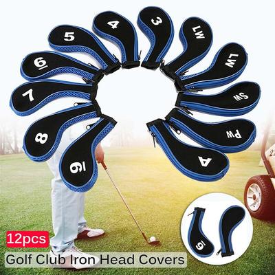 Zipper Protective Cover Zipper Golf Head Cover Golf Iron Headcover Golf Headcovers Protector Case