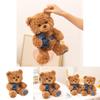 Plush Teddy Bear Pillow Embracing A Denim Doll For Kids Gift Comfort