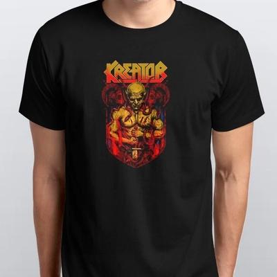 Kreator Rock Heavy Metal Unisex 100% Baumwolle T-Shirt Herren T-Shirts Oberteil S M L XL XXL 3 4 XL Schwarz