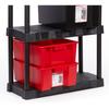 Durable Plastic Stacking Storage Bin 14.7 Gallon Nestable Organizer Garage Home Office Industrial Use Heavy Duty Containers