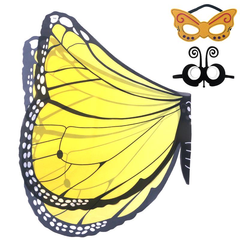 Children's Elf-Style Angel Butterfly Costume Set with Wings and Mask
