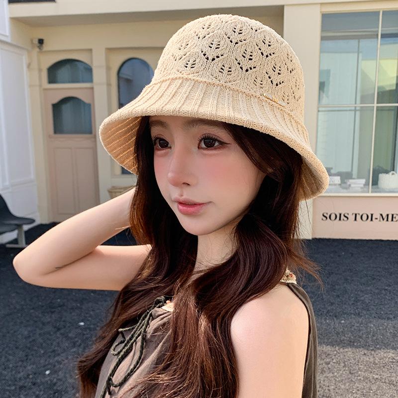 Breathable Hollow Straw Sun Hat for Women, Spring and Summer Outdoor Travel Sun Protection Hat, Korean Style Wide Brim Versatile Beach Hat