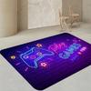 Gamer Style Entrance Doormat - Nordic Inspired Home Mat for Bathroom Toilet Bedroom Hotel Decor with Controller Pattern Design