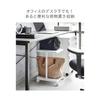 School Bag Storage Rack Tower with Casters 2 Tier Tower White with Hook Yamazaki Jitsugyo School Bag Rack Wagon Backpack Children's Room Living
