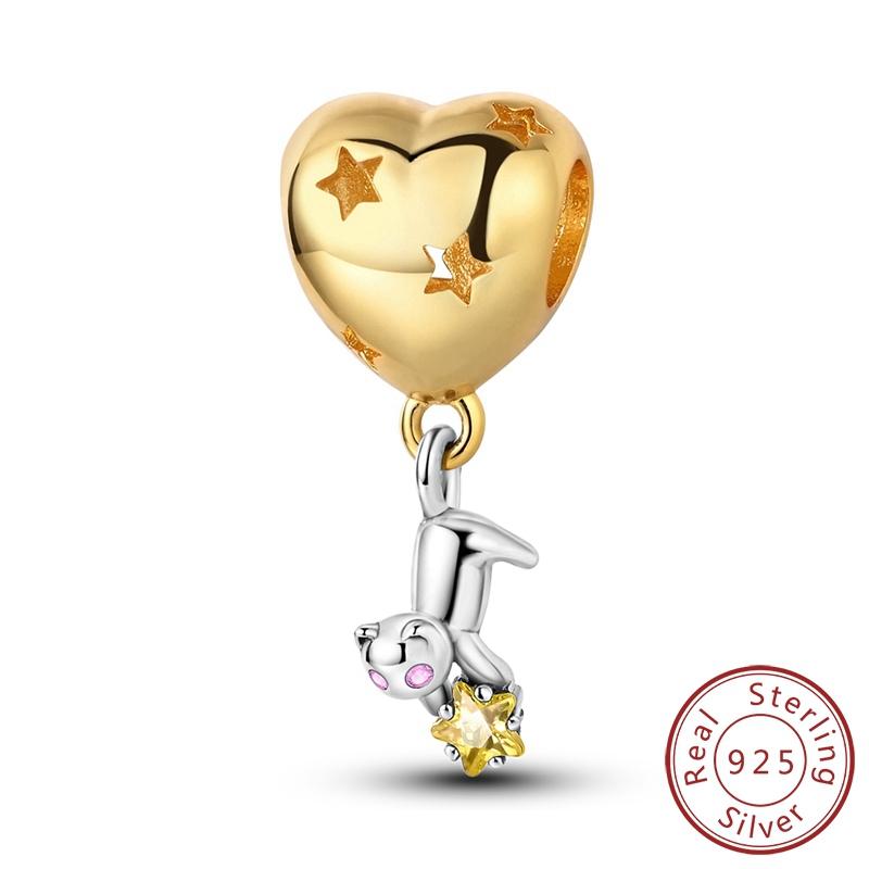 100% Copper Charms Pendants Fit Original Bracelet Diy Beads Dog Love Letter Cupid Love Lock Angel Butterfly