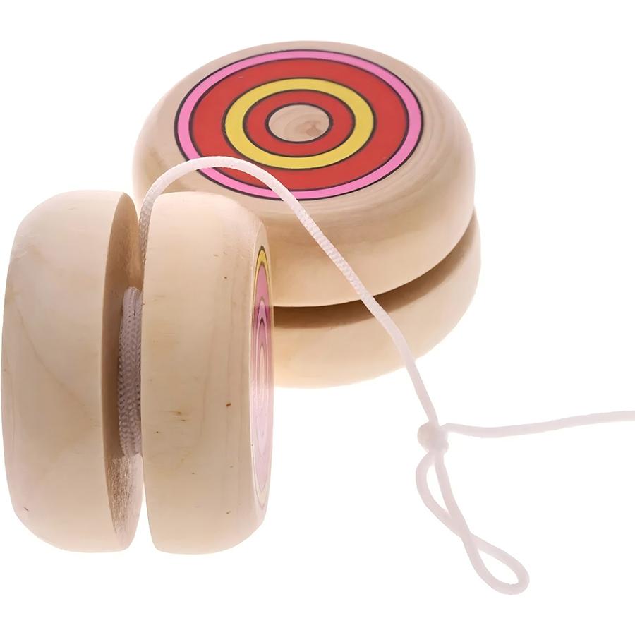1pc Wooden Yo-Yo Ball & 10pcs Replacement Yo-Yo Rope Classic Yoyo Toy for Hobby Collection Party Favors & Gifts for Yo-Yo Lovers