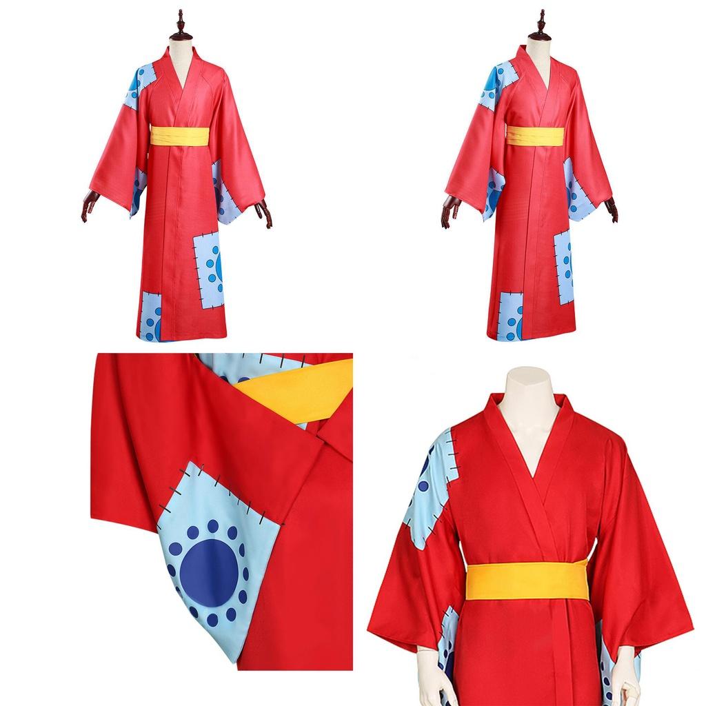 One Piece Wano Country Cosplay Costume For Monkey D Luffy Fans
