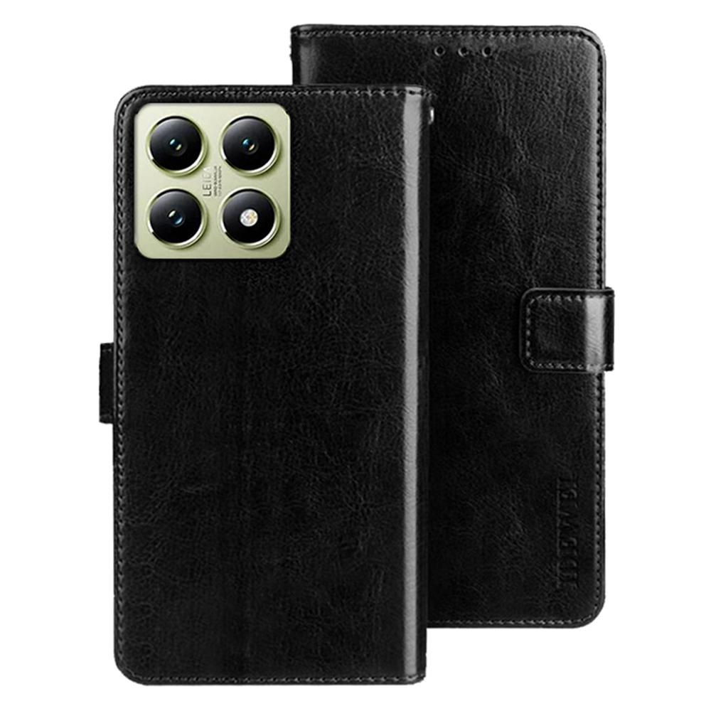 IDEWEI For Xiaomi 14T Stand Case Crazy Horse Texture Leather Phone Cover
