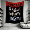 Chicago Fire Wall Tapestry Aesthetic Wall Hanging Printed Fabric Blanket Decorative Tapestries for Bedroom Living Room Home Decor