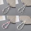 Creative  Love Heart Pearl Bow Mobile Phone Strap Beads Lanyard Keychain Luggage Bag Accessories Anti Lost Cellphone Chain
