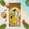 Art Gustav Klimt The Kiss Towel Soft Pool Gift For Travel Gym Shower Camping Quick Dry Sports Beach Towels