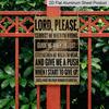 2D Flat 1pc Vintage Aluminum Decorative Plaque 'Lord, Please' – Indoor and Outdoor Wall Hanging Inspirational Sign, Multi-Purpose Religious Theme