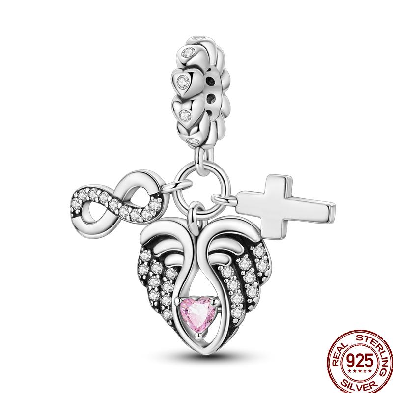 Copper Tarot Star Moon Sun Cross Bible Holy Blessing Amulet Beads Fit 3Mm Pan Original Bracelet Diy Gift