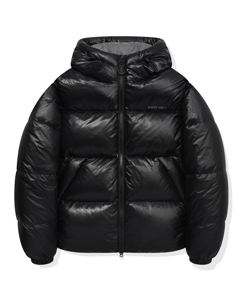 Wacky Willy Hooded Duck Down Jumper Black