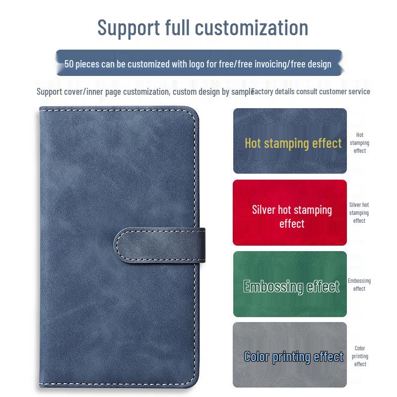 Custom Portable A6 PU Leather Notebook with Logo Printing – Thick, High-Value, Compact Design