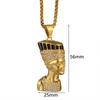 Regina Egizia Nefertiti Ciondolo Faraone Collana in Acciaio Inossidabile Colore Oro Maschile Per Uomo/Donna Gioielli Antico Egitto Regalo
