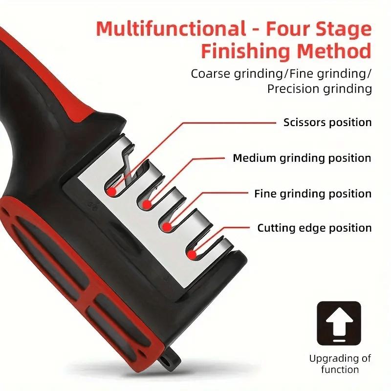 Effortless Sharpener 4-stage Professional Kitchen Sharpener Tungsten Drill Ceramic Sharpener Tool Easy To Use.