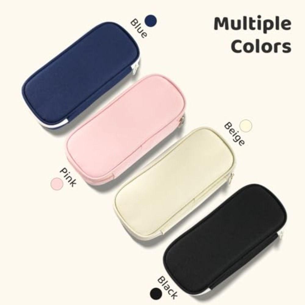 Large Capacity Minimalist Pen Bag Oxford Cloth Stationery Organizer Student Use