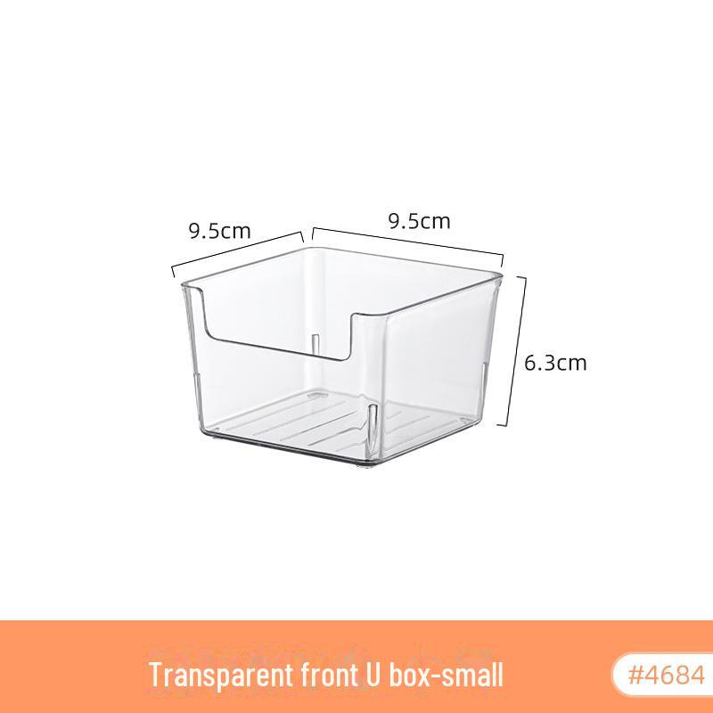 Transparent Acrylic Desktop Storage Box: Rectangular Mirror Cabinet for Cosmetics, Stationery, or Kitchen Essentials