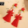 Halloween, Divertenti Divertenti Orecchini con Tassel Teschio Perline di Riso Creativi Orecchini a Rosa