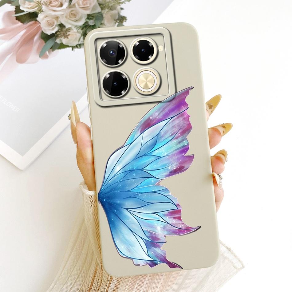 For Infinix Note 40 Pro 4G 5G / Note 40 Pro+ / Note40 X6853 Cute Cat Flower Cartoon Phone Case Soft Silicone Cover Bumpers