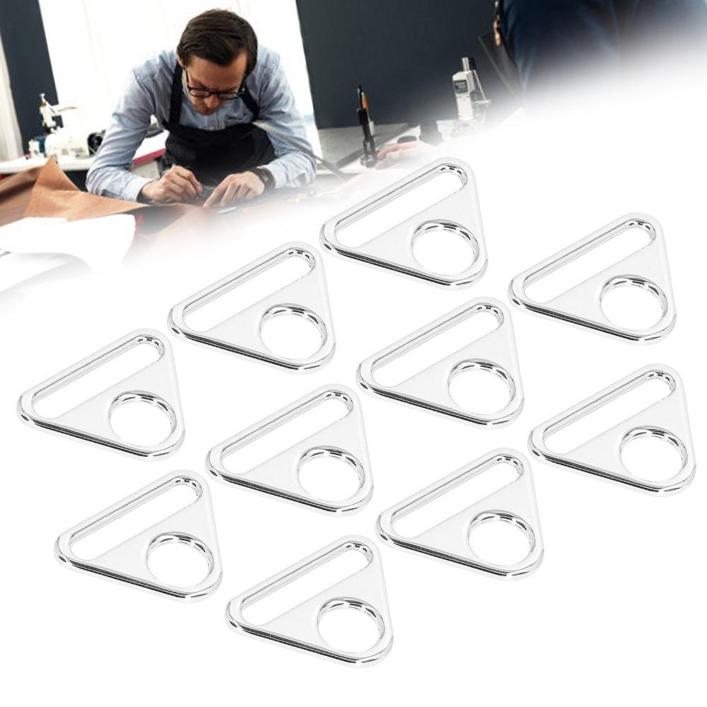 10pcs 38mm Luggage Accessories Lightweight Portable Triangle Buckles Zinc Alloy Rose Gold Zinc Alloy Buckles Multi Purpose