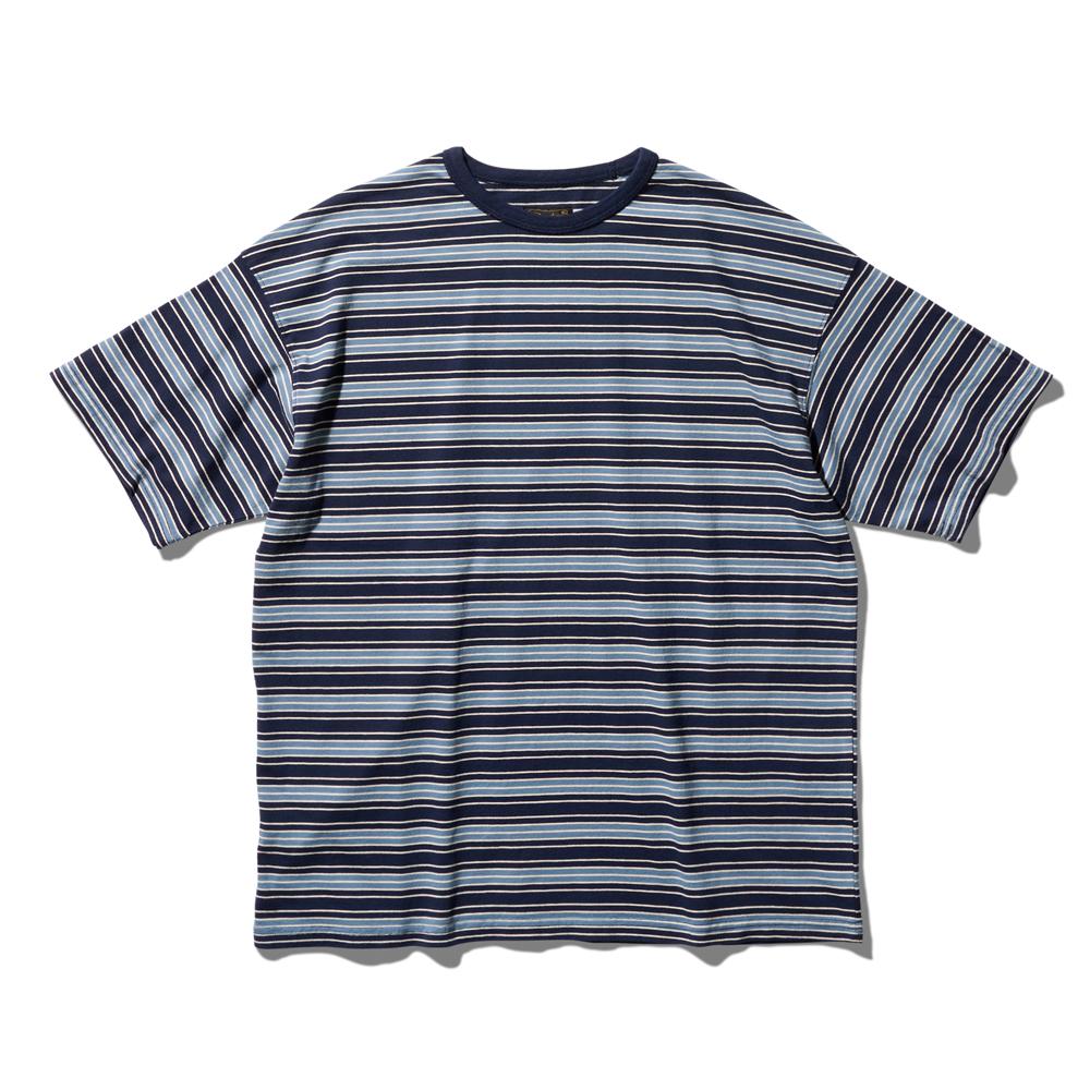 Dyutelo Leo Vintage Striped Short Sleeve T-Shirt Navy