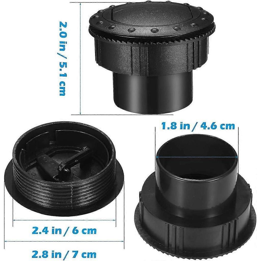 Dashboard Air Conditioning Deflector Outlet Side Roof Round Air Vent Ventilation Outlet for Car RV ATV A/C 60mm/2.3inch - DD