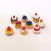 Simulation Fruit Cake Miniature Food Resin Cabochons for Doll House DIY Home Decor Craft Accessories