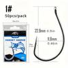 50pcs 8003 Wacky Hooks, Soft Bait Hooks, Barbed Fishing Hook For Drop Shot Rig