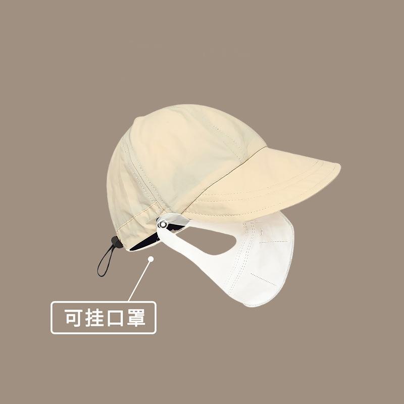 Small face cover cap quick-drying sun hat for men and women wide brim plain basin hat fisherman hat tide