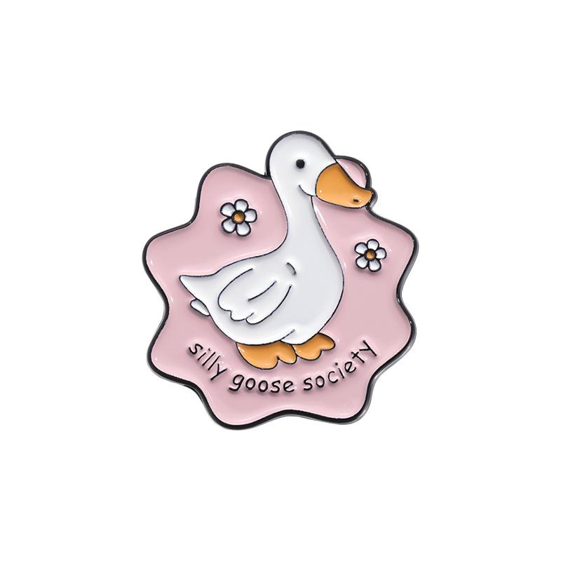 Animal Eyecatching Cartoon Duck Goose Brooch Collection In Alloy For Fun Accessories