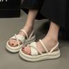 Trendy Brand Platform Slippers Women's Summer Wear Fashion 2025 New Beach Cool Slippers Women's Shoes Go Out Two Wear
