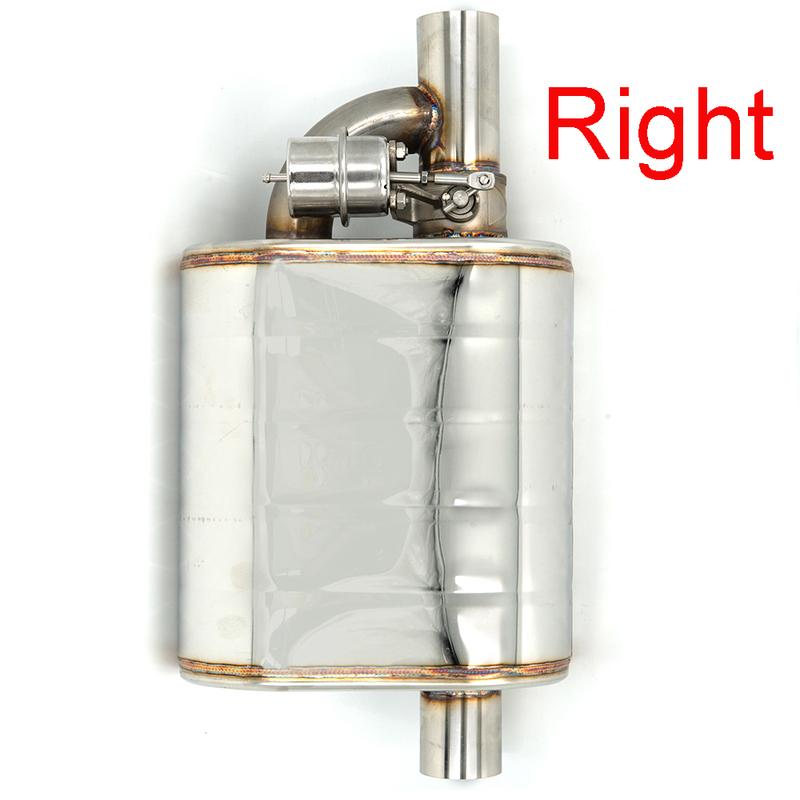2/2.5/3 Inch Universal Exhaust Muffler Stainless Steel single inlet single outlet Vacuum Muffler Pump Cutout Valve Control Sets