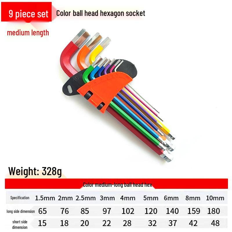 Chrome Vanadium Steel Hex and Torx Wrench Set for Home and Auto Repair