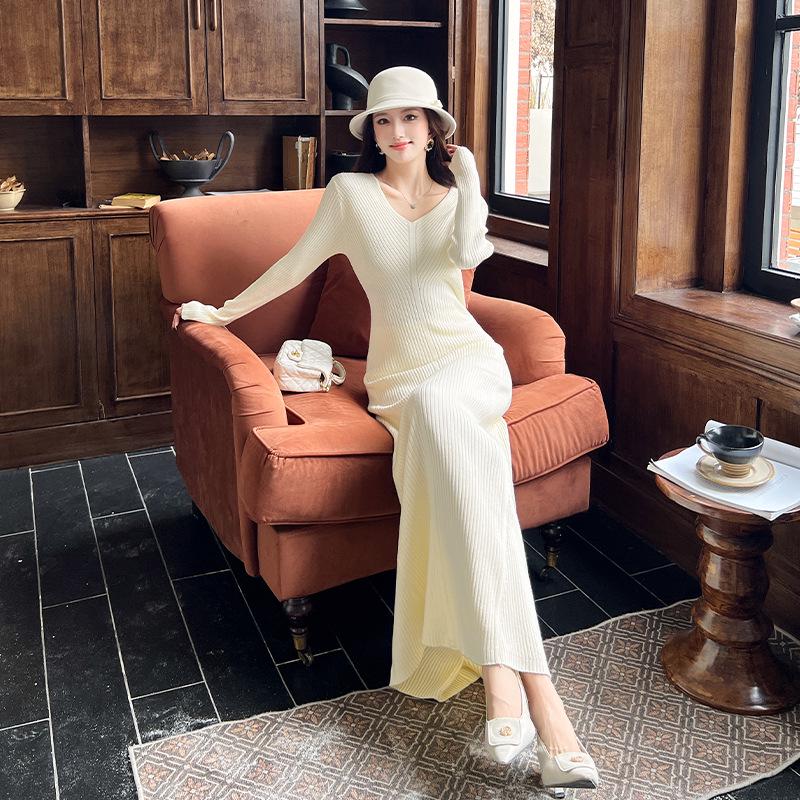 High-Quality Autumn Winter Knit Fishtail Sweater Dress
