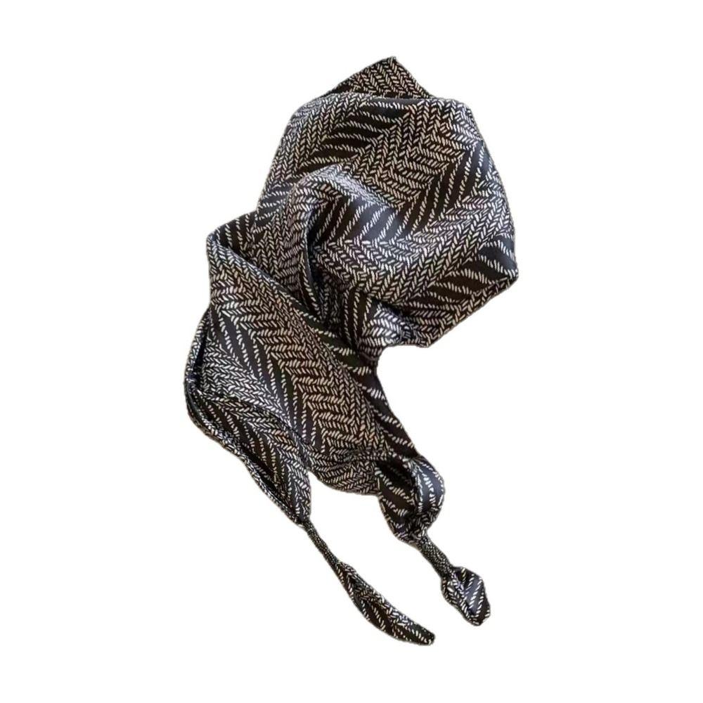 Imitation Silk Cashew Floral Silk Scarf Literary Style Versatile Accessory Waist Triangle Scarf Belt Shirt Extender