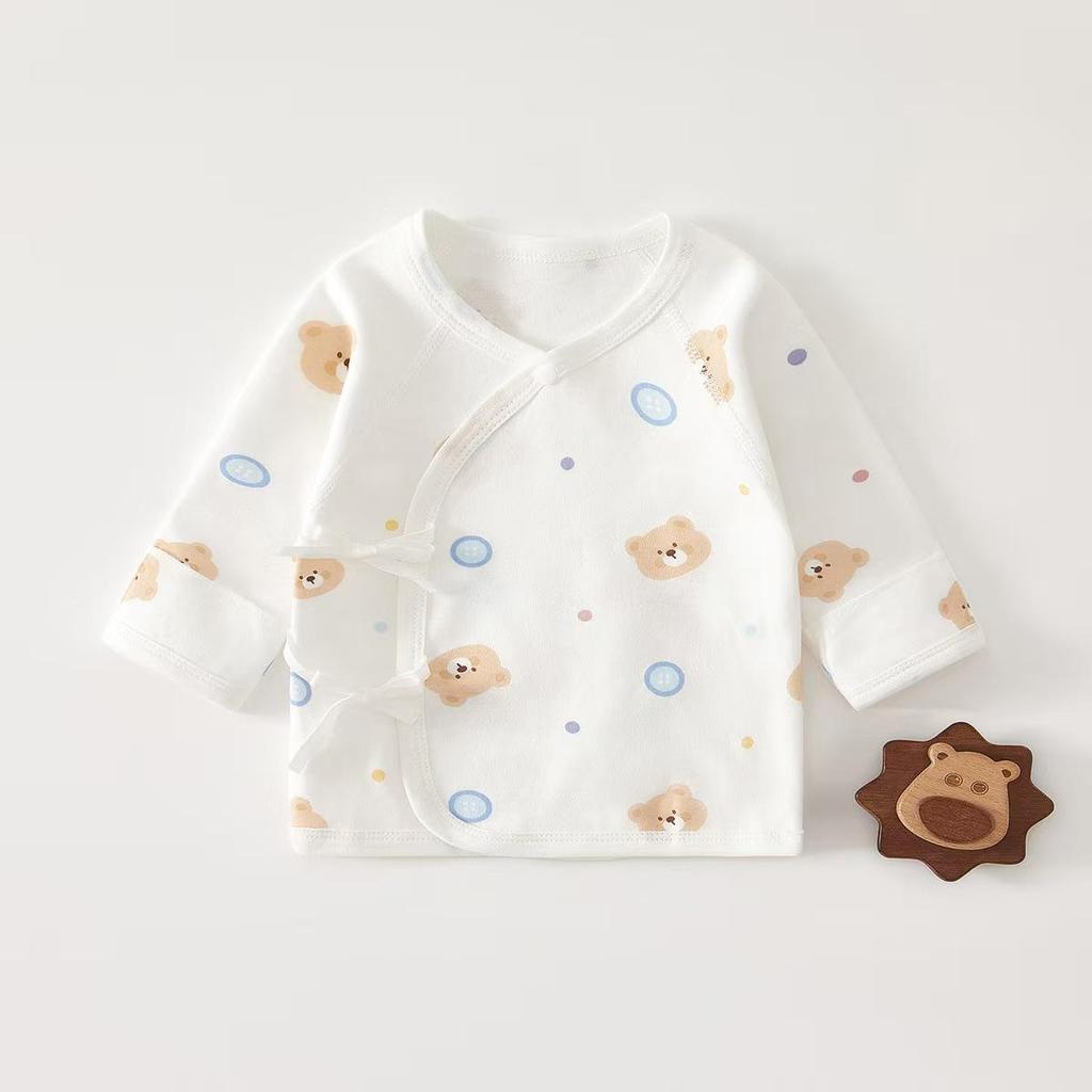 Newborn Baby Long-Sleeve Pure Cotton Top - 0-3 Months, Spring/Autumn