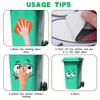 4 sheets/Set Cartoon Face Stickers,Self-Adhesive, Plastic Surface Compatible,Home Decoration Suitable for Trash Can, oilet Decor