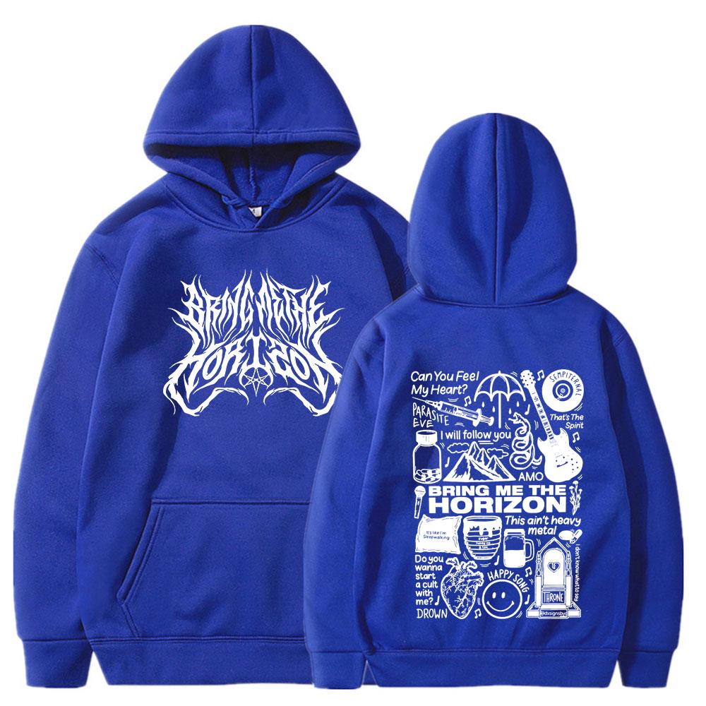 BMTH BringMe TheHorizon Merch Hoodies Heavy Metal Rock Band Oversized Sweatshirts Men Women Clothing Casual Vintage Jackets Coat